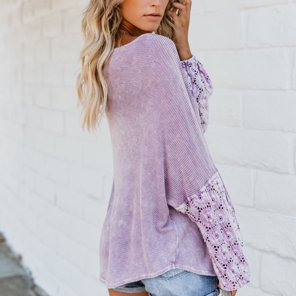 Lavender Eyelet Top - Picture 4 of 8